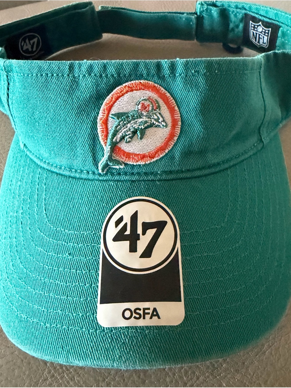 '47 Men’s NWT  Miami Dolphins Green and Orange Visor
